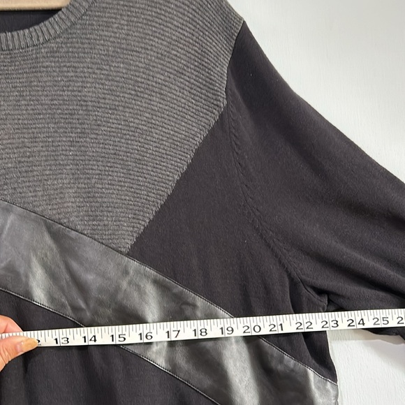 INC MENS HEAVYWEIGHT SWEATER BLACK GRAY LONG SLEEVE SZ 3XL - Picture 8 of 10